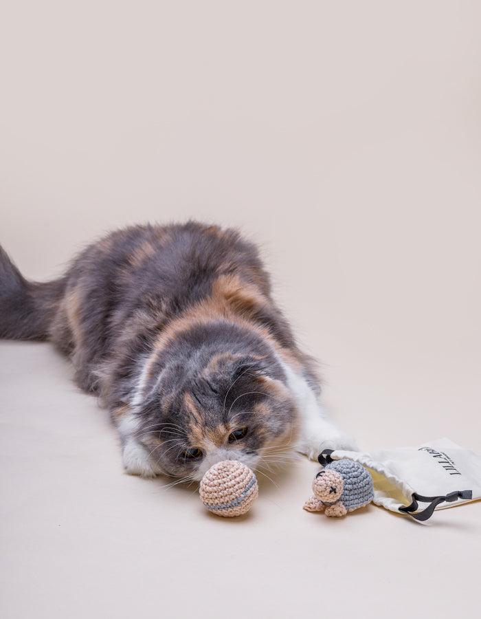Crochet cat toys set TURTLE