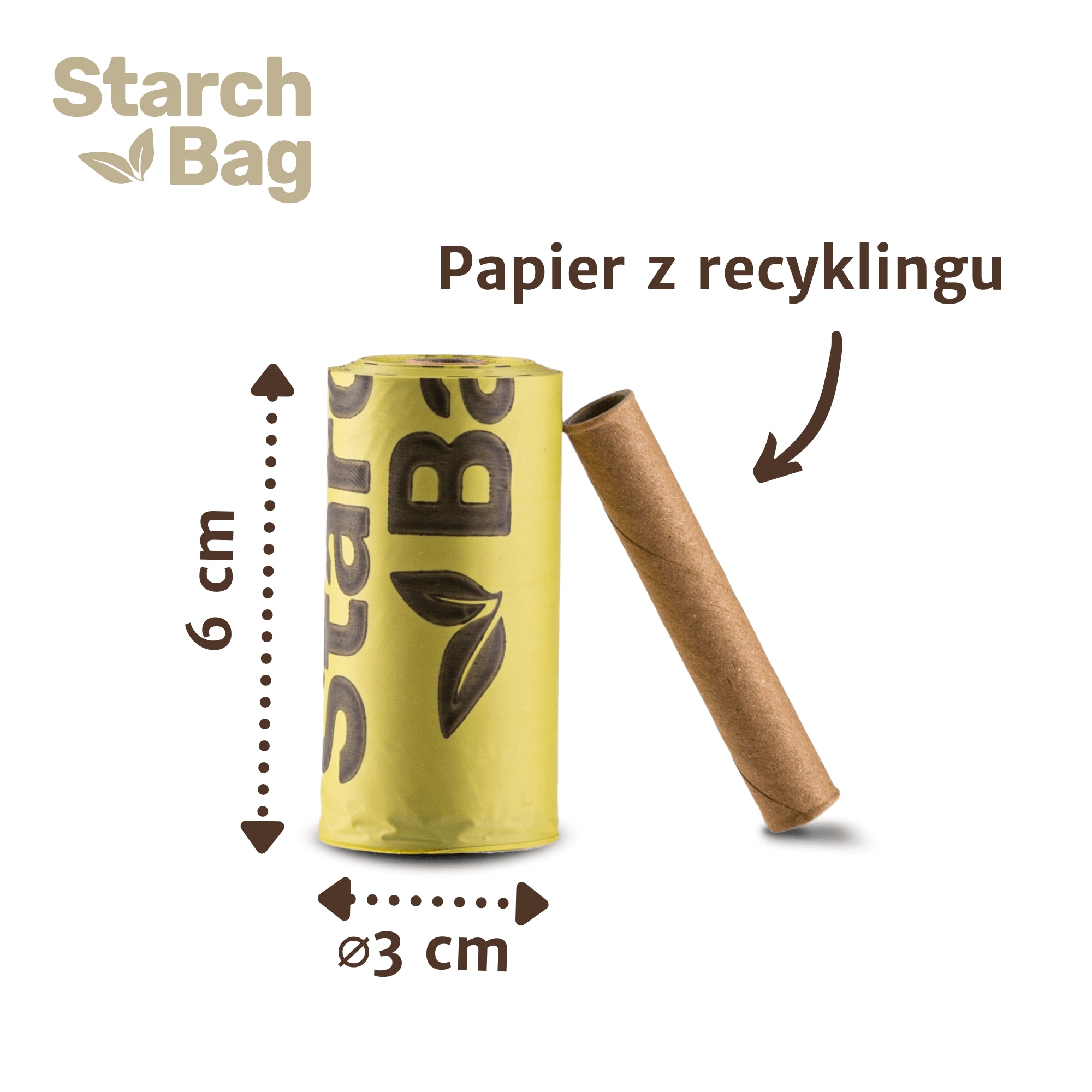 STARCHBAG BIOworki na psie odchody 15 szt., zielone