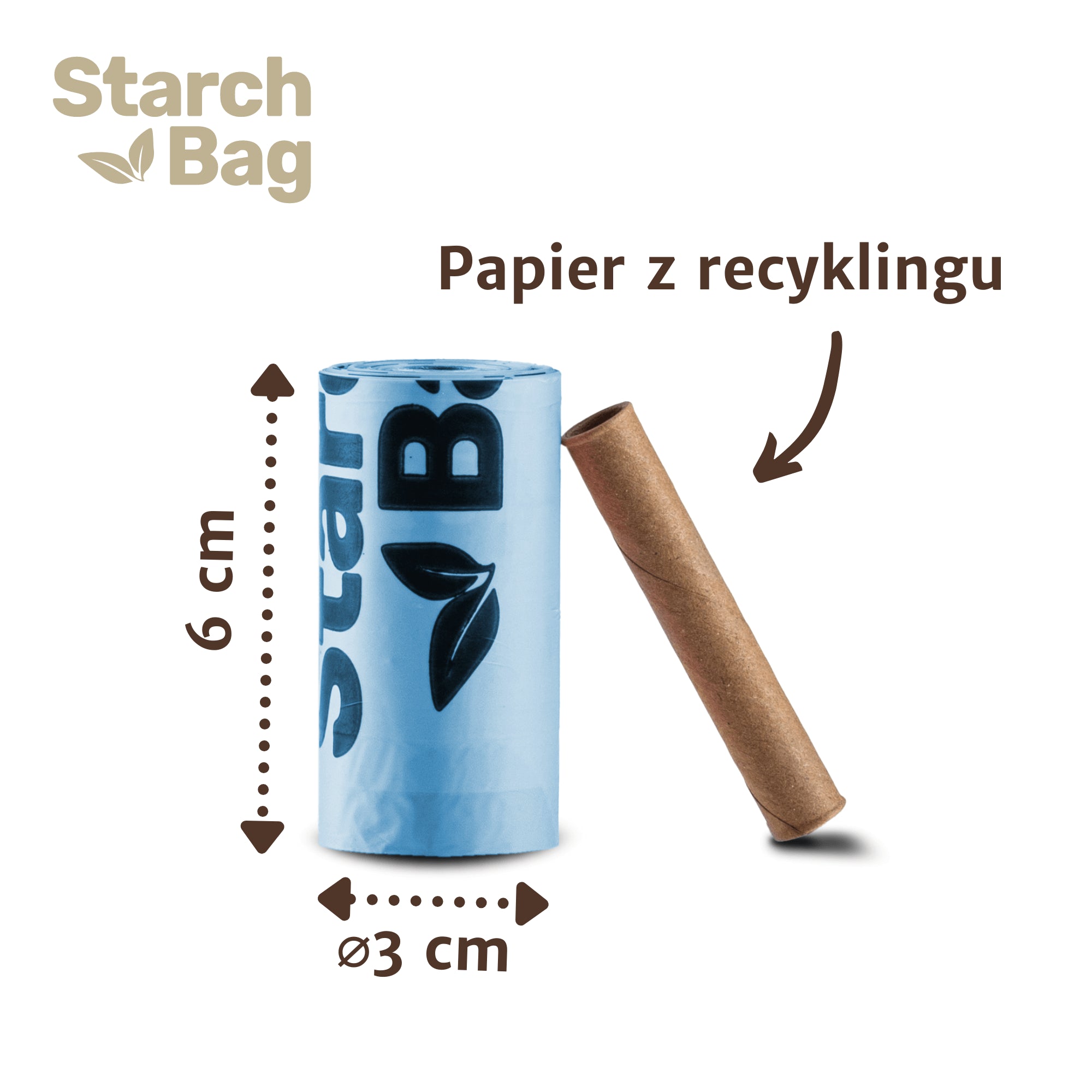 STARCHBAG BIOworki na psie odchody 15 szt., niebieskie