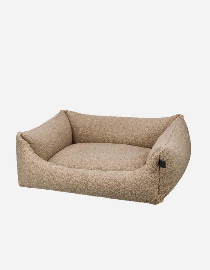 Dog bed TEDDY eco bouclé taupe