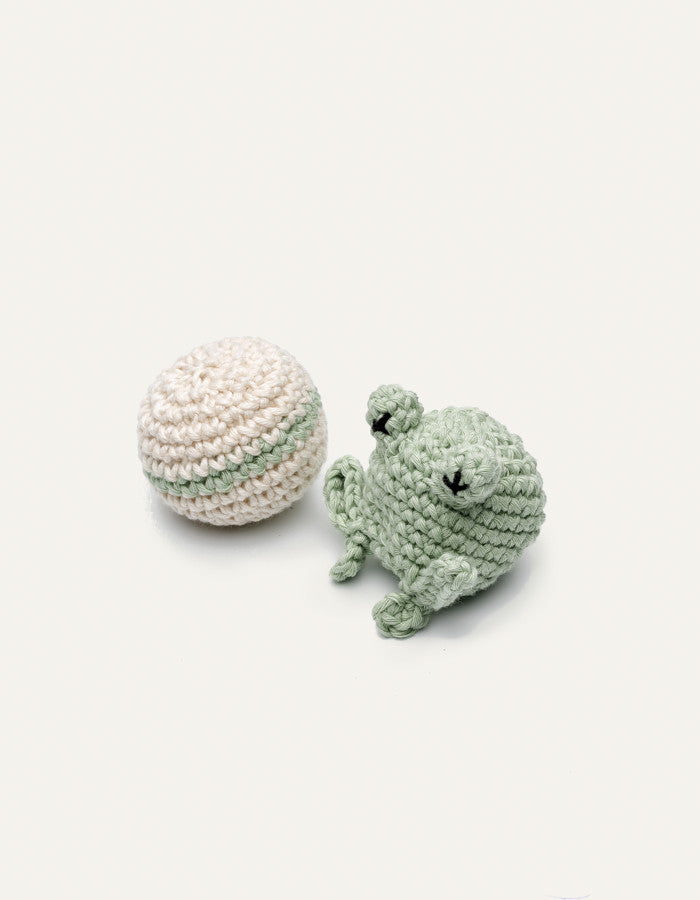 Crochet cat toys set FROG