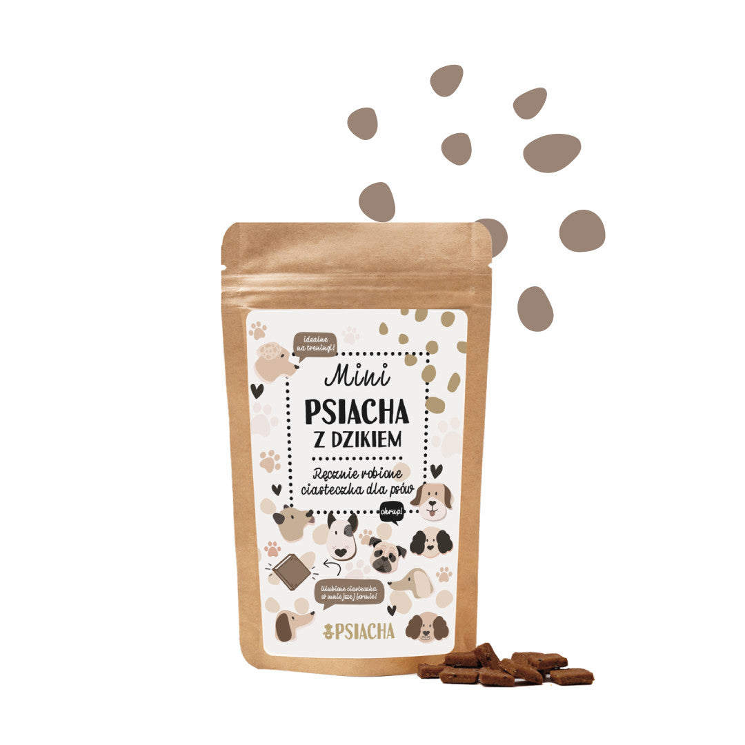 MINI PSIACHA with wild boar 80-160g training dog treats