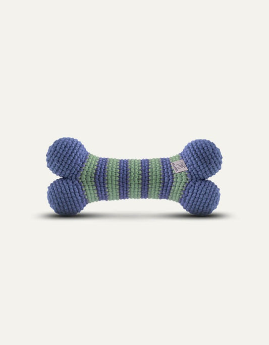 Crochet organic bone toy LILLY green