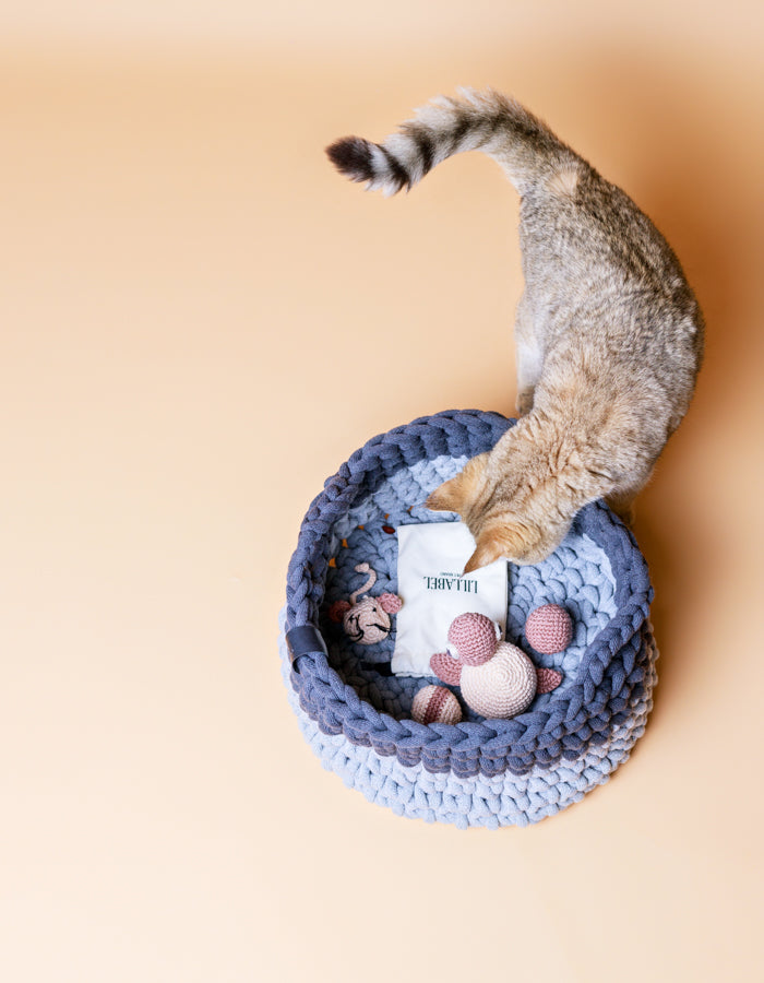 Toy basket PLAYTIME light grey & graphite *recycled material*