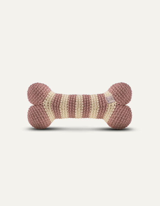 Crochet organic bone toy LILLY green