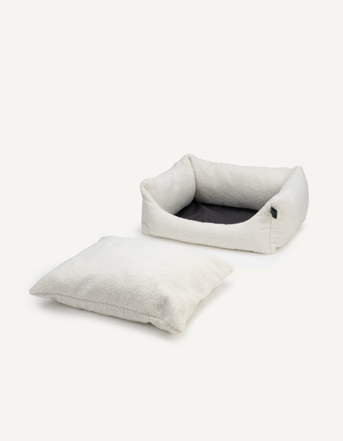 Dog bed TEDDY eco bouclé taupe