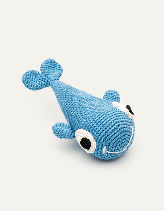 Crochet dog toy BAZYL the whale