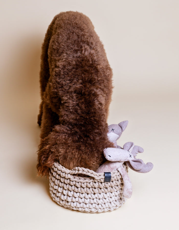 Toy basket PLAYTIME light beige *recycled material*