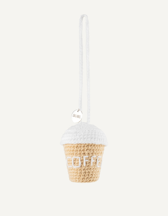 Breloczek szydełkowy coffee | charms do torebki LILLABEL