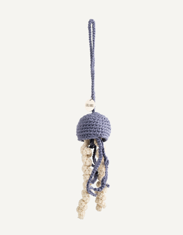 Breloczek szydełkowy meduza chabrowa | charms do torebki LILLABEL
